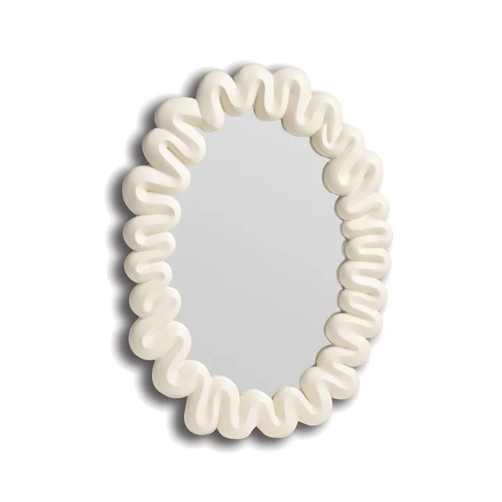& klevering - Dribble miroir, 29,5 x 41,5 cm, blanc