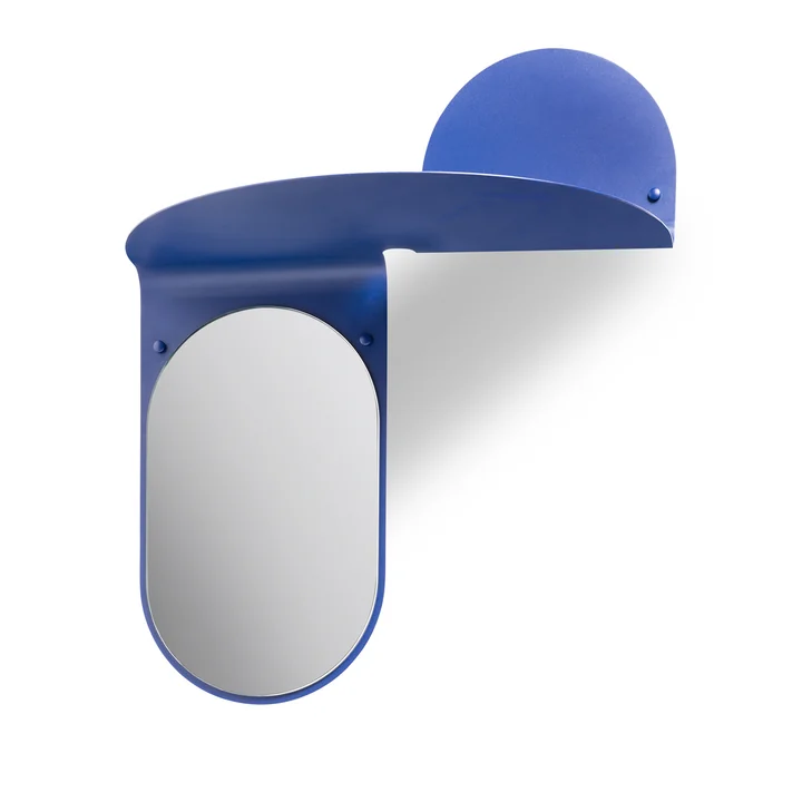 & klevering - Flip miroir, 53 x 63 cm, bleu