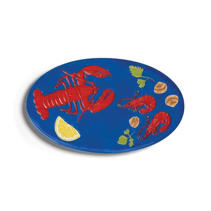 & klevering - De la mer Plateau de service 33 x 20 cm, Lobster