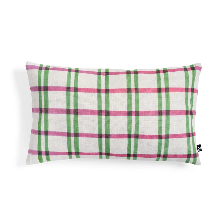 & klevering - Clash Coussin 50 x 30 cm, rose / vert