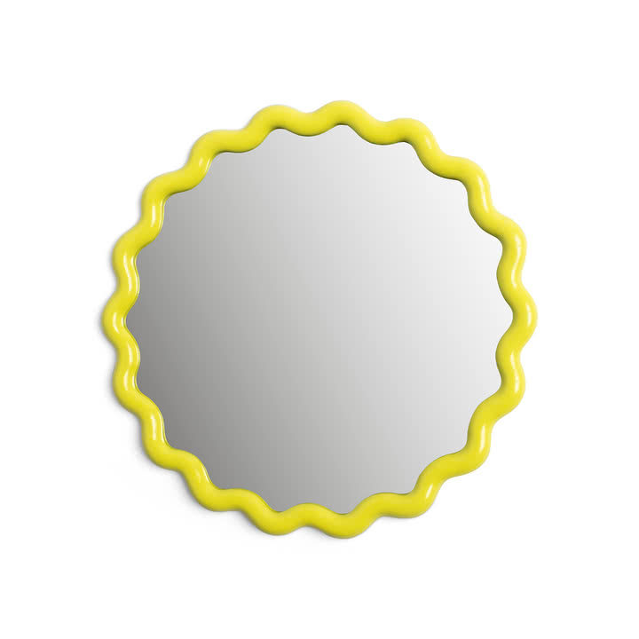 & klevering - Miroir Zigzag Ø 35 cm, jaune