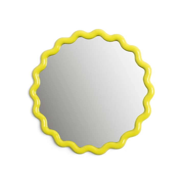 & klevering - Miroir Zigzag Ø 35 cm, jaune