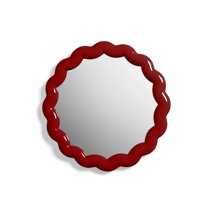 & klevering - Zigzag miroir Ø 40,5 cm, bourgogne