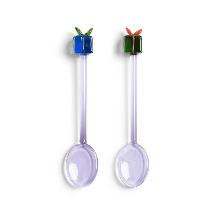& klevering - Cuillère cadeau, violet (set de 2)