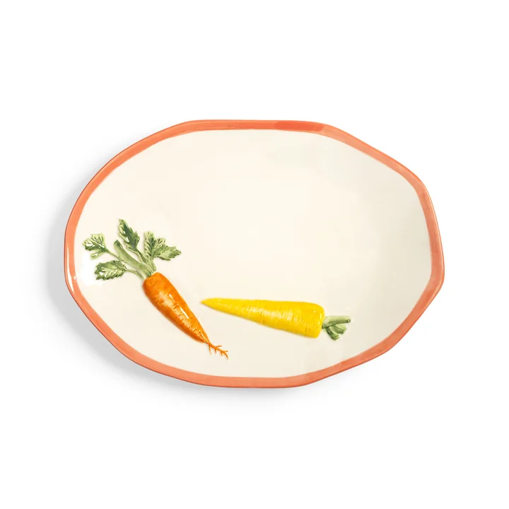 & klevering - Assiette Carota 40 x 28 cm, orange