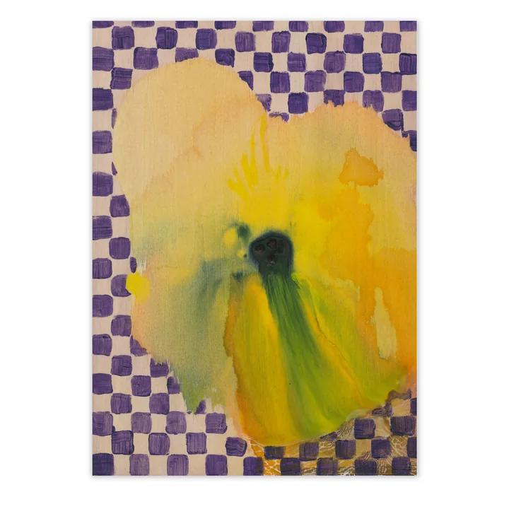 Paper Collective - Flower with Checks 02, 70 x 100 cm