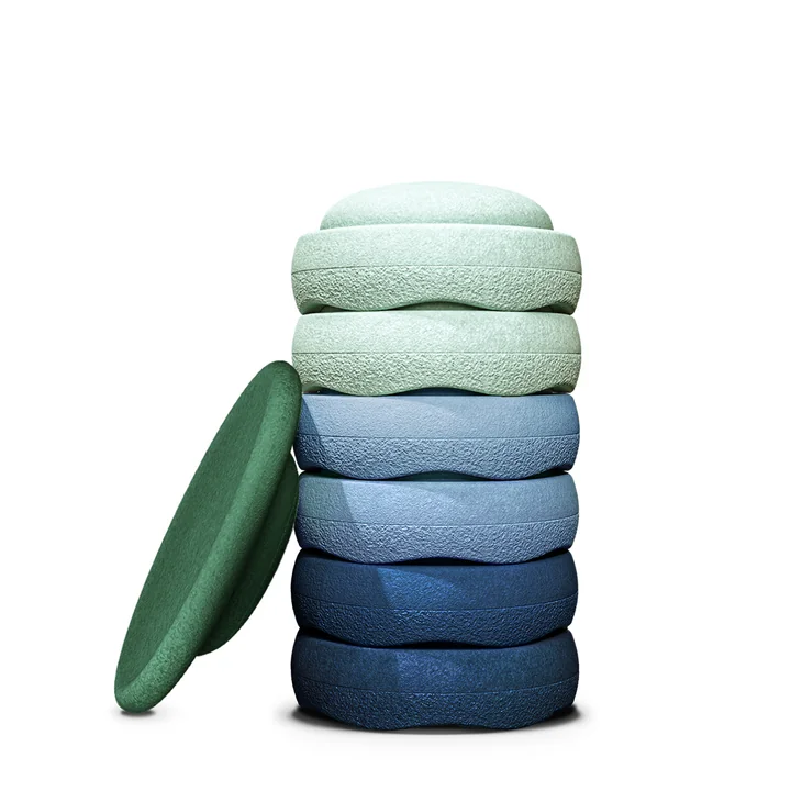 Stapelstein® - Original + planche, Waters & Greens Set (7 pcs.)