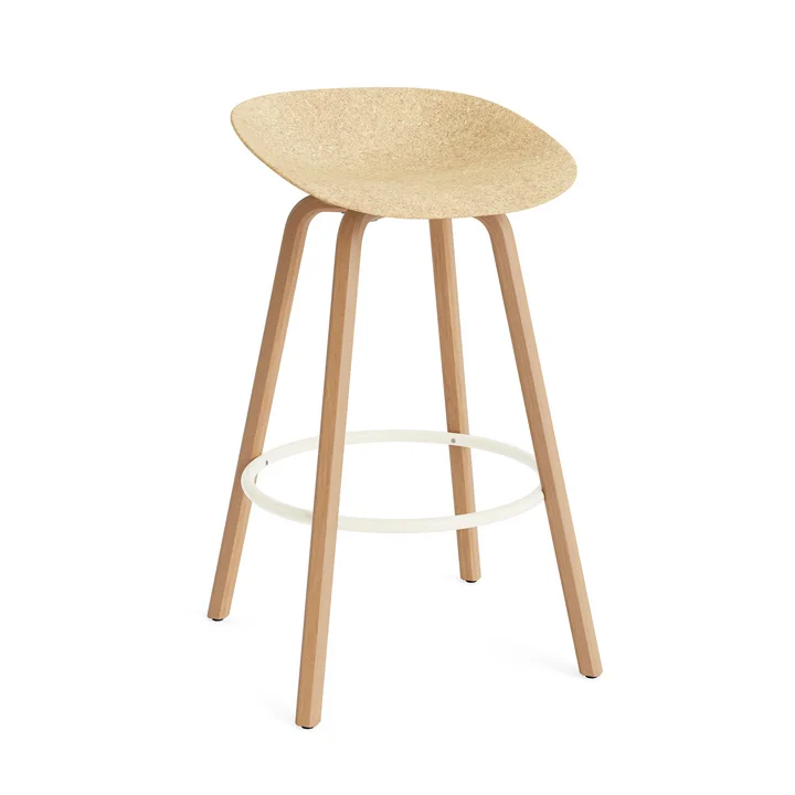 Normann Copenhagen - Mat tabouret de bar 75 cm, hemp / cream