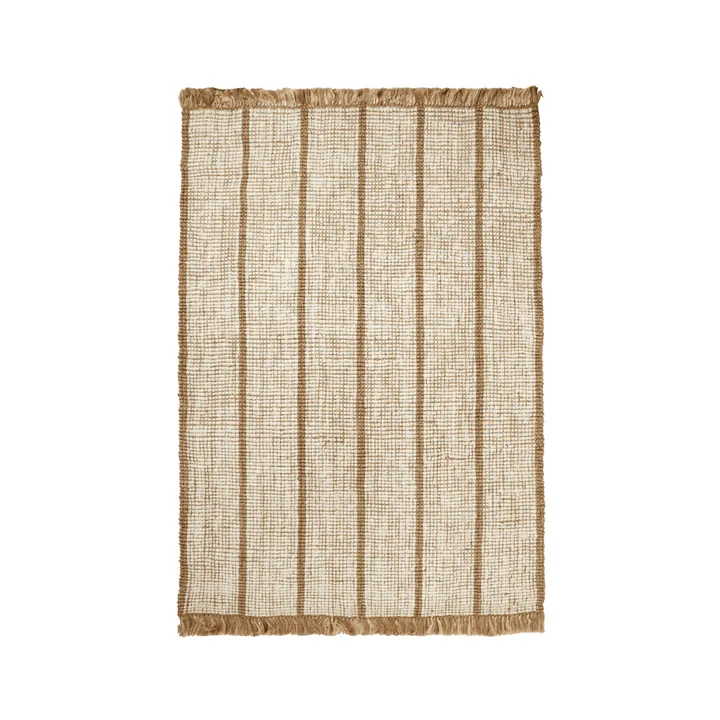 Ferm Living - Tapis Athens Stripes, 170 x 240 cm, naturel / blanc cassé