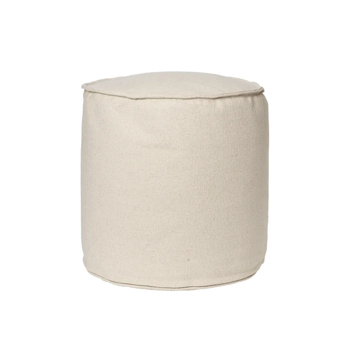 Ferm Living - Aun Pouf Ø 40 x H 40 cm, blanc cassé