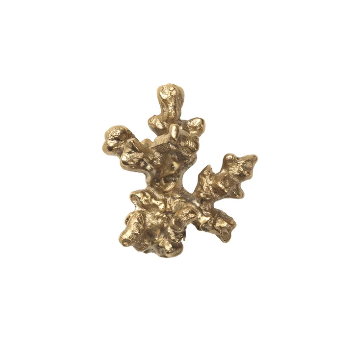 Ferm Living - Comber Crochet de poteau en corail, laiton