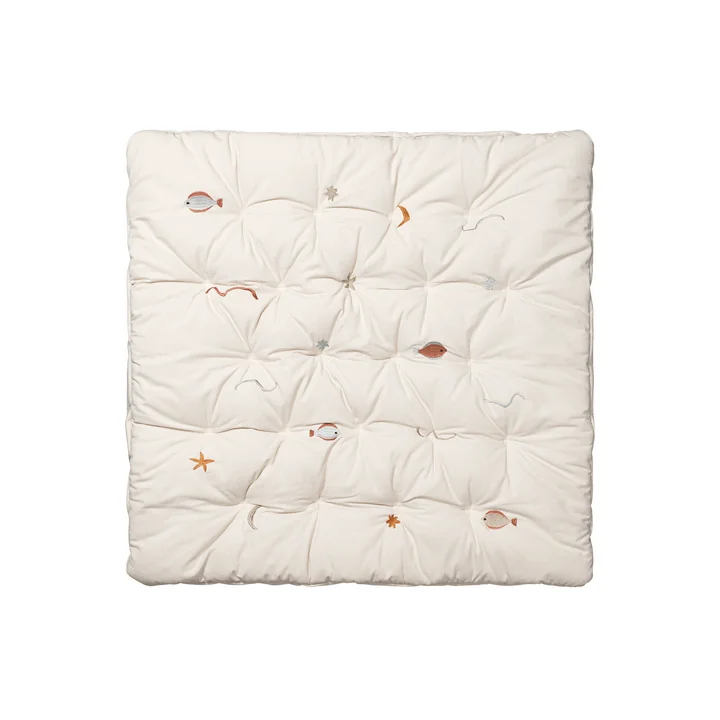 Ferm Living - Tapis de jeu Habour, 100 x 100 cm, naturel