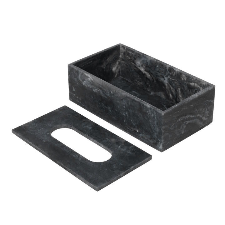 Ferm Living - Boîte de mouchoirs Mist, charcoal