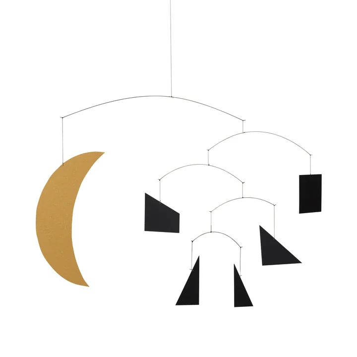 Ferm Living x Utzon - Phase Mobile, 30 x 40 cm, noir / or