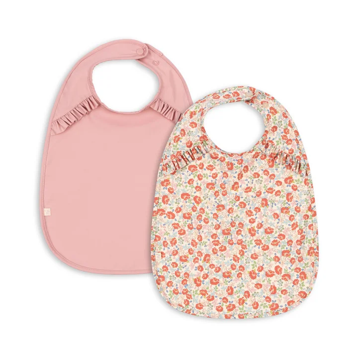 Konges Sløjd - Bavoirs, kalkua / bridal rose (set de 2)