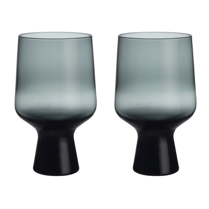 Iittala - Solare verre à pied, 0,4 l, gris acier (set de 2)