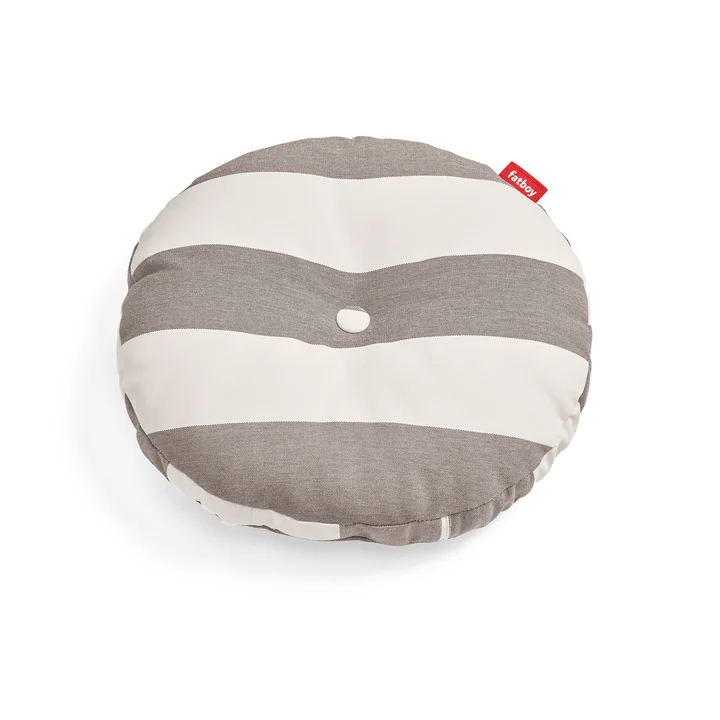 Fatboy - Circle Outdoor Coussin, Ø 50 x 4 cm, rayé cacao