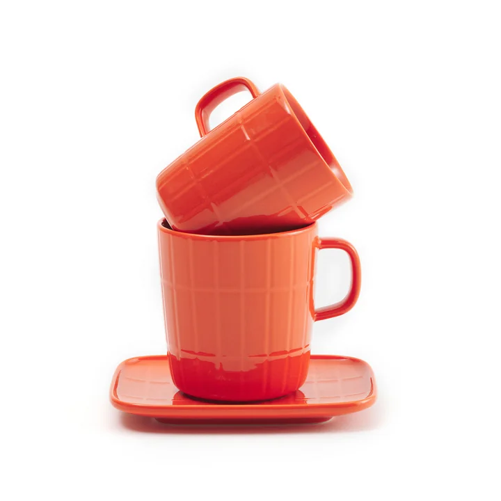 Oiva Tiiliskivi Tasse avec anse, 400 ml, orange (printemps/été 2025) de Marimekko