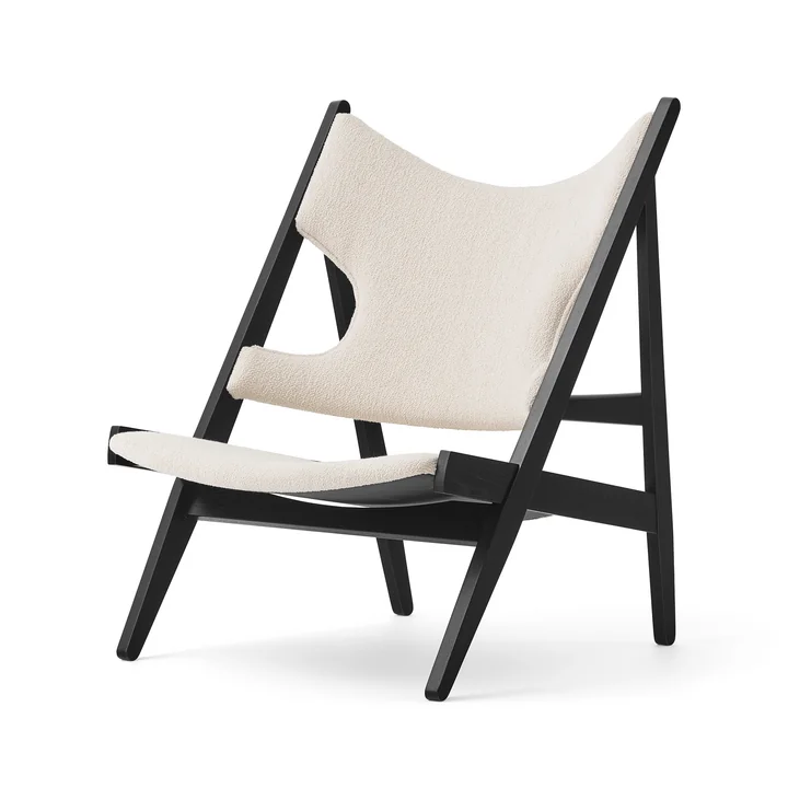 Audo - Knitting Chair, chêne teinté foncé / blanc cassé ( Audo Barnum Bouclé 24) (édition limitée)