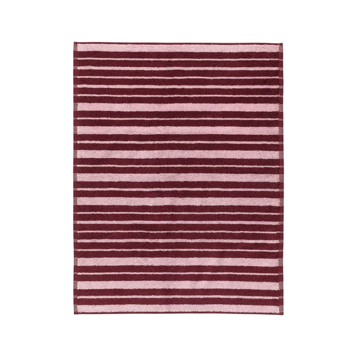 Marimekko - Tapis de bain Raide, 70 x 50 cm, bourgogne / rose