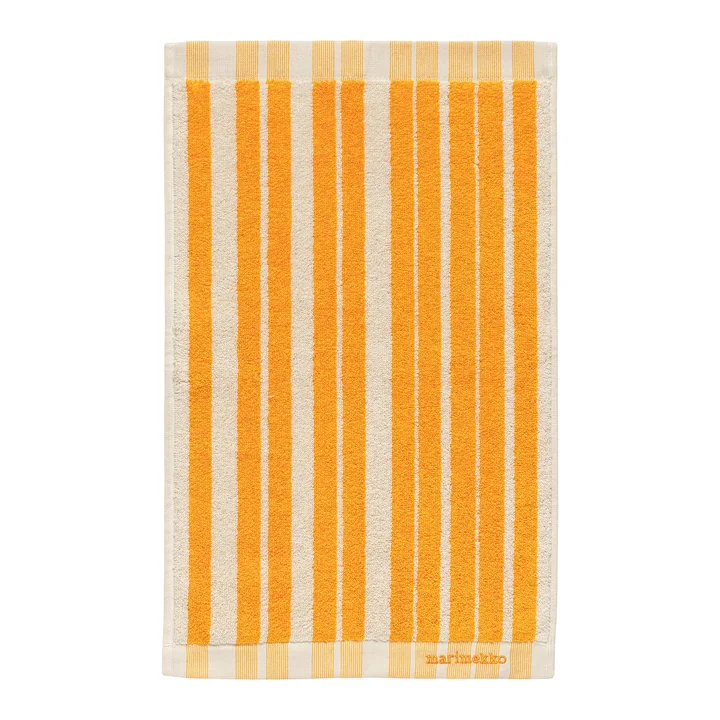 Marimekko - Serviette d'invité Raide, 30 x 50 cm, sahram jaune / cream