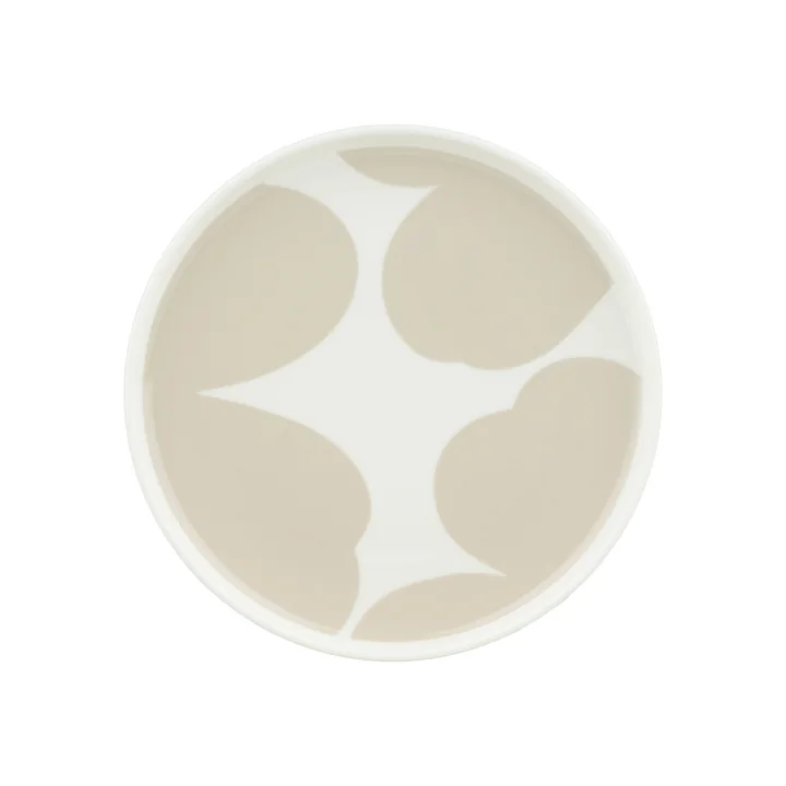Marimekko - Oiva Iso Unikko Assiette, Ø 20 cm, blanc / straw