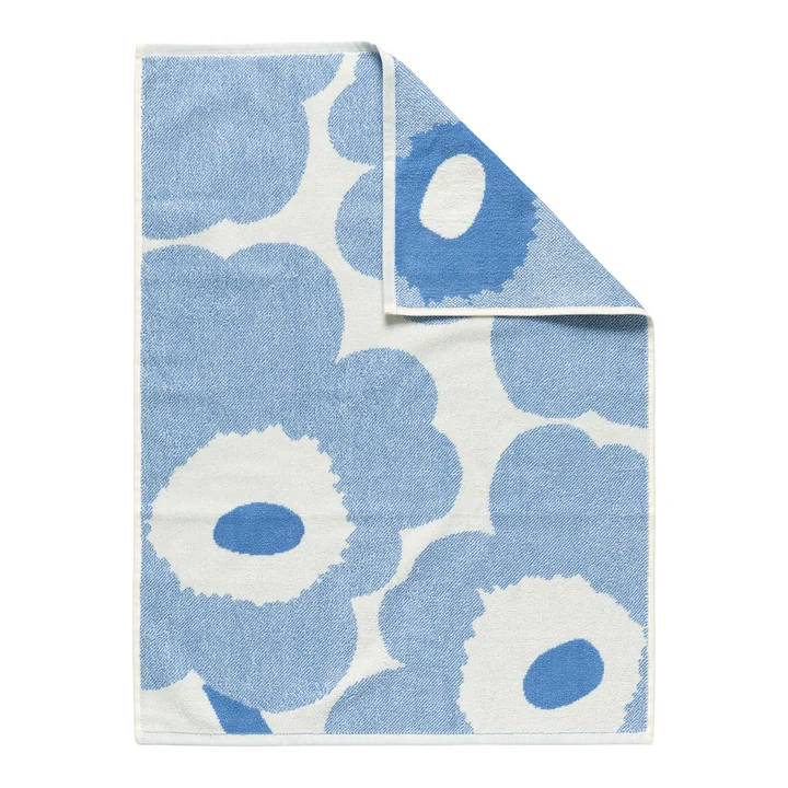 Marimekko - Unikko Serviette de bain 50 x 70 cm, cream / sky blue