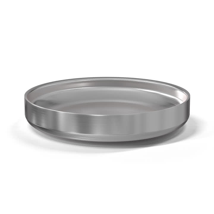 Nichba Design - Plat de service L, Ø 21 cm, acier inoxydable