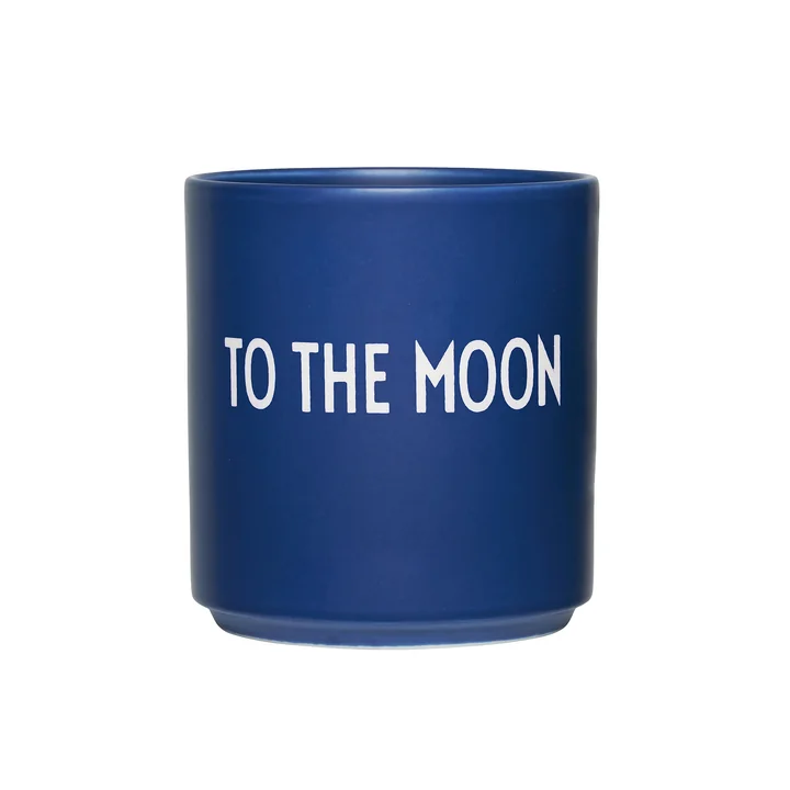 Design Letters - AJ Favourite Tasse en porcelaine, To the Moon / midnight blue