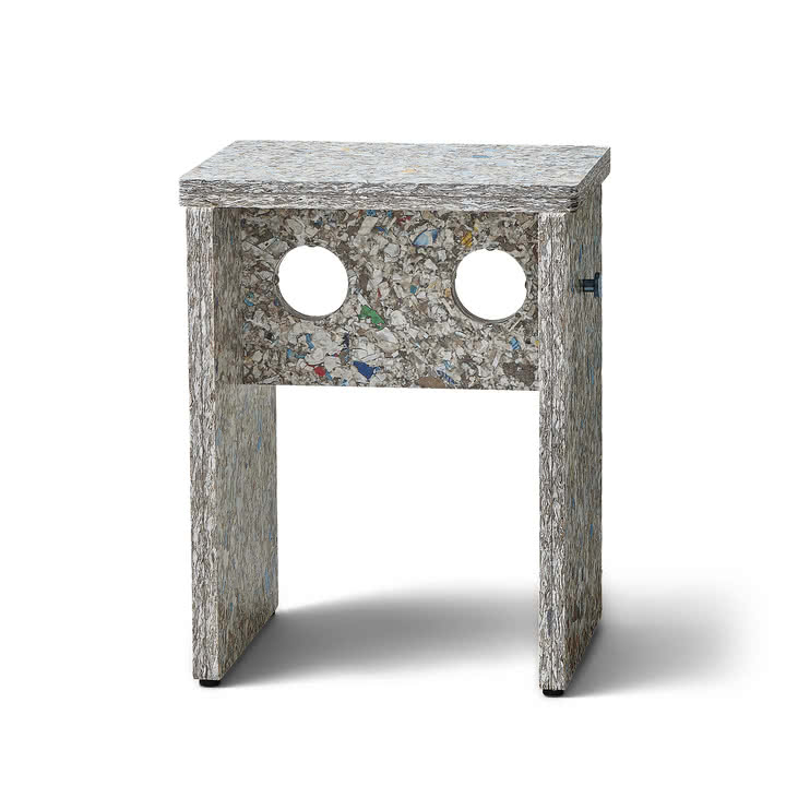 Form & Refine - Remake tabouret, H 45,5 cm, gris