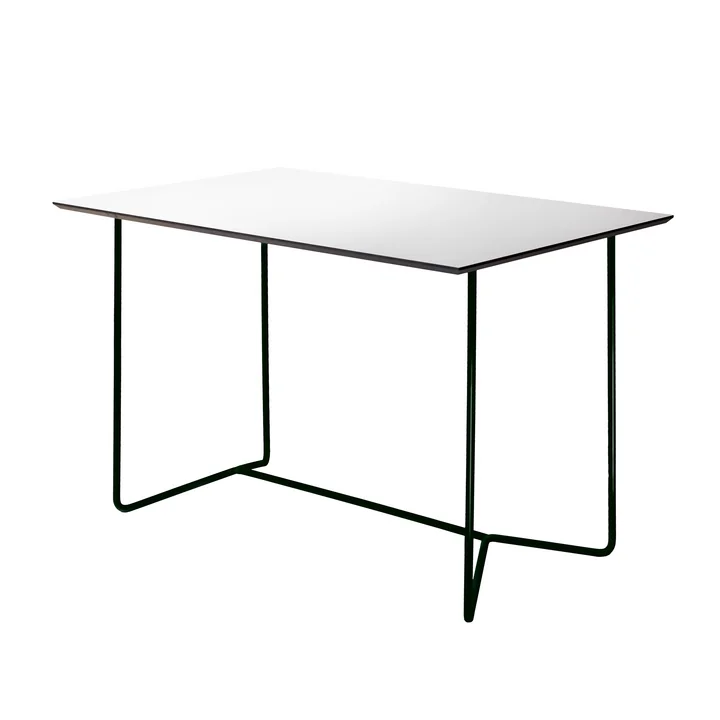 Grythyttan - Table de jardin High Tech 110 x 70 cm, blanc / noir