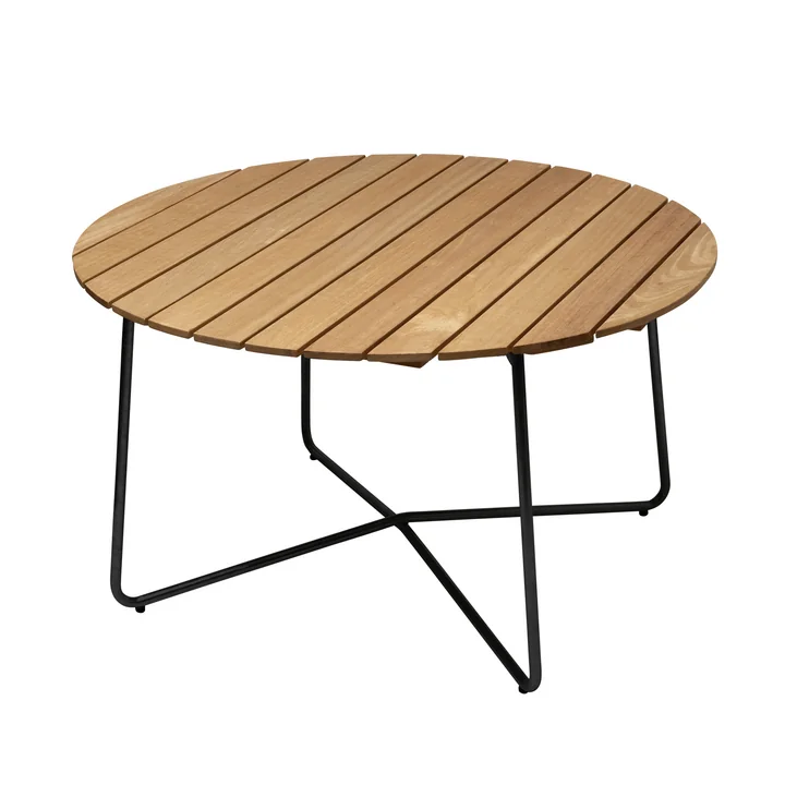 Grythyttan - 9A 120 Table de jardin Ø 120 cm, chêne huilé / noir