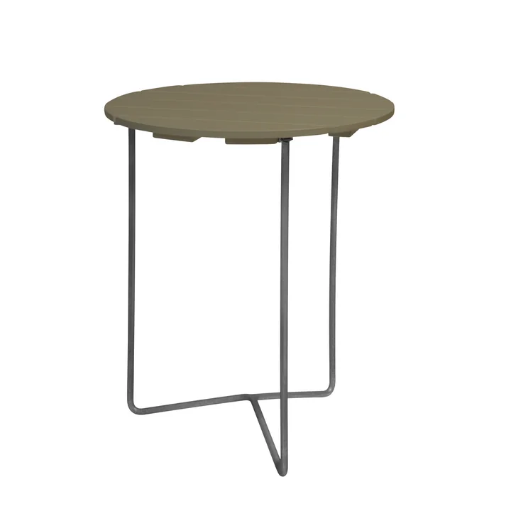 Grythyttan - 6B 60 Table de jardin Ø 60 cm, chêne verni vert clair