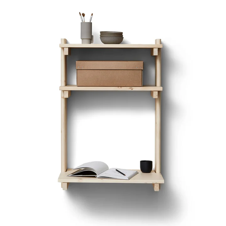 Form & Refine - Beam 3 secrétaire mural, 60 x 167 cm, pin laqué mat