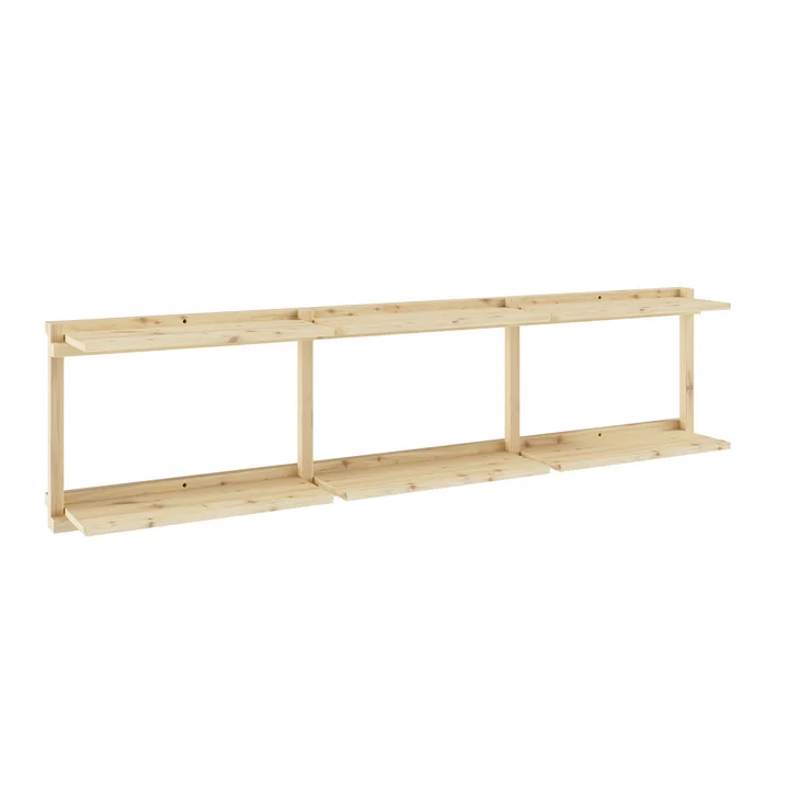 Karup Design - Groove Étagère murale, Wide, H 47,5 x 192 cm, pin naturel