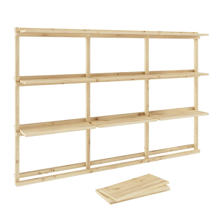 Karup Design - Groove Étagère murale, Big, H 127 x 192 cm, pin naturel