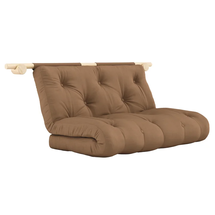 Karup Design - Hooked 135 Lit-canapé avec matelas Bravo 135 x 200 cm, mocca