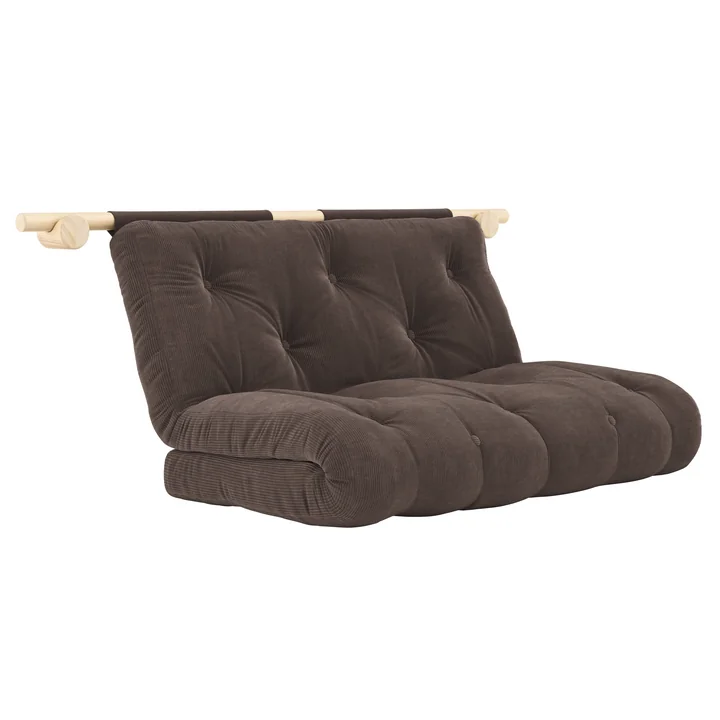 Karup Design - Hooked 135 Lit-canapé avec matelas Bravo 135 x 200 cm, chocolat
