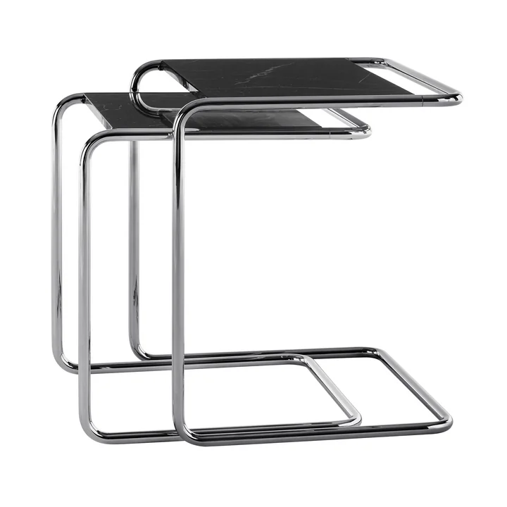 Thonet - B 97 Serious Set de table d'ensemble, titane / marbre Nero Marquina (set de 2) (JS. by Jil Sander)
