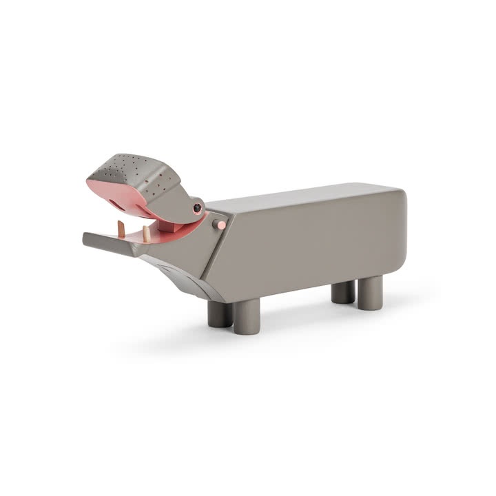 Kay Bojesen - Hippopotame en bois, S, hêtre, gris