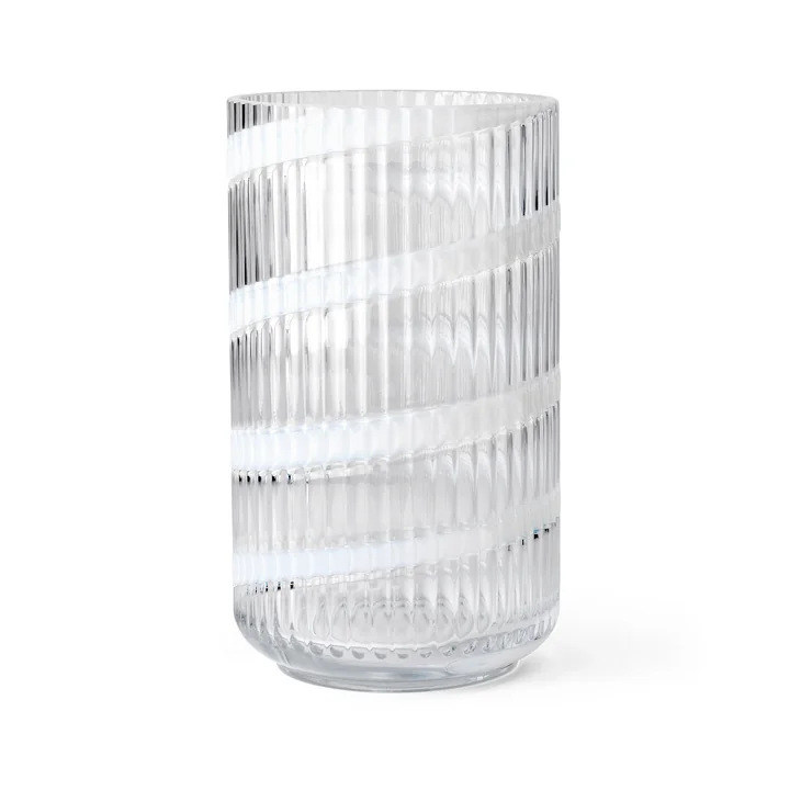 Lyngby Porcelæn - Vase en verre, swirl, H 25 cm, transparent