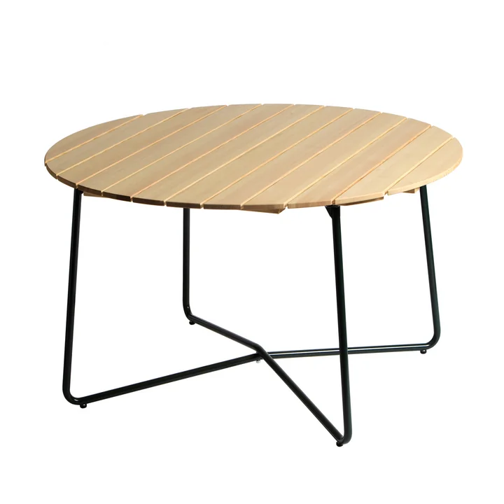 Grythyttan - 9A 120 Table de jardin Ø 120 cm, pin huilé / vert