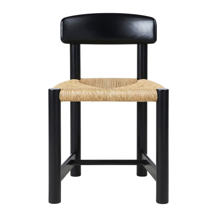 Gubi - Chaise Daumiller, noir-brun / nature