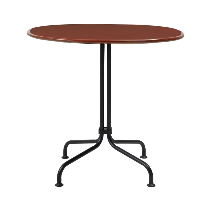 Gubi - Table de bistrot Carmel, 75 x 75 cm, noir / rock red