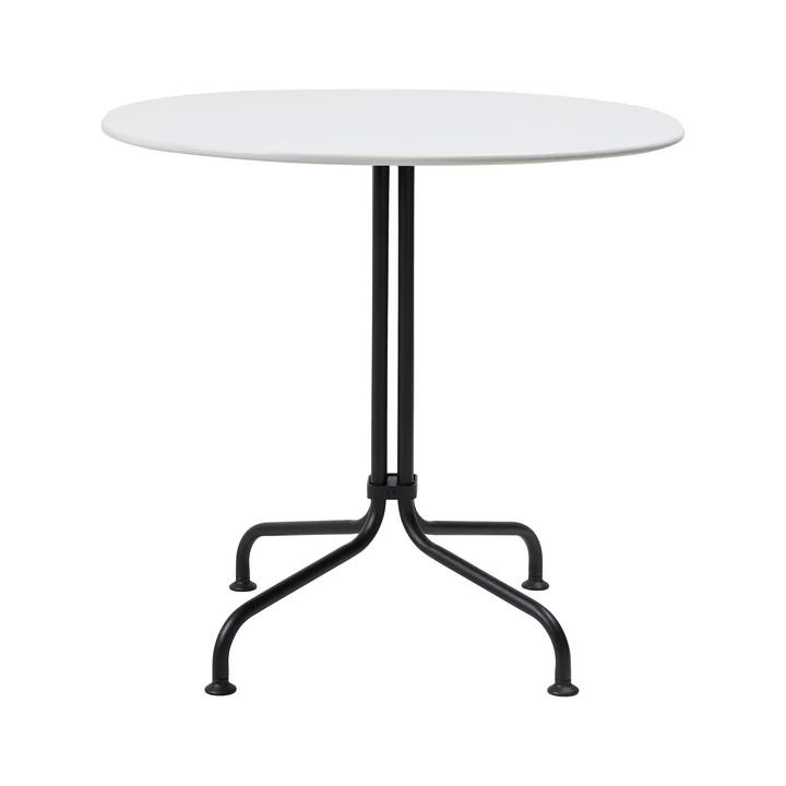 Gubi - Table de bistrot Carmel, 75 x 75 cm, noir / clam white