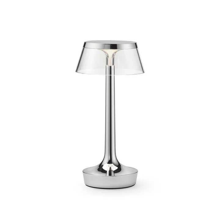 Flos - Bon jour Unplugged Lampe de table à accu, Color Tune, chrome
