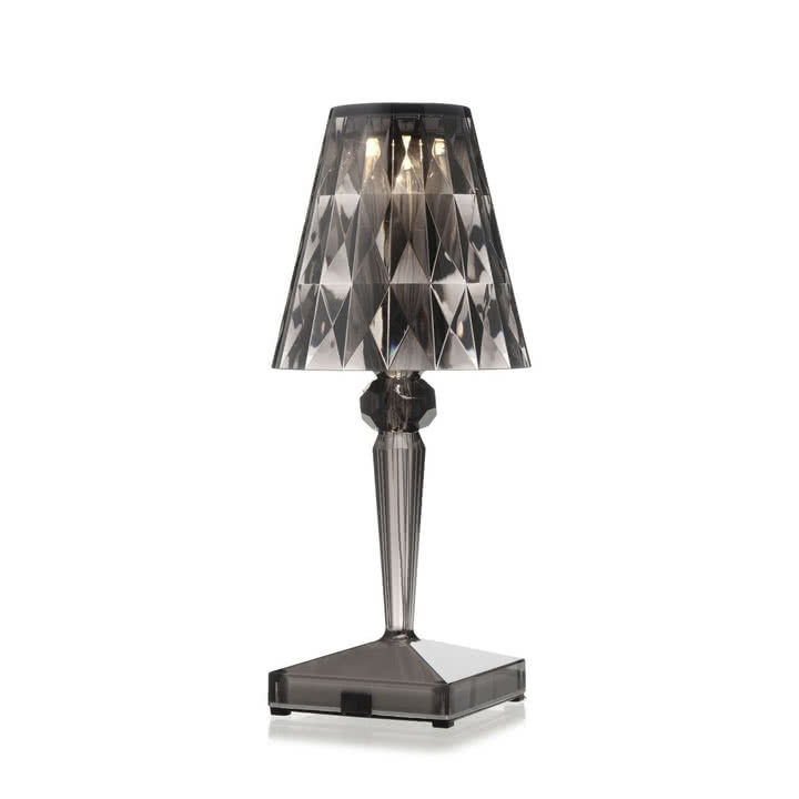 Kartell - Battery Lampe de table à accu H 30 cm, fumé