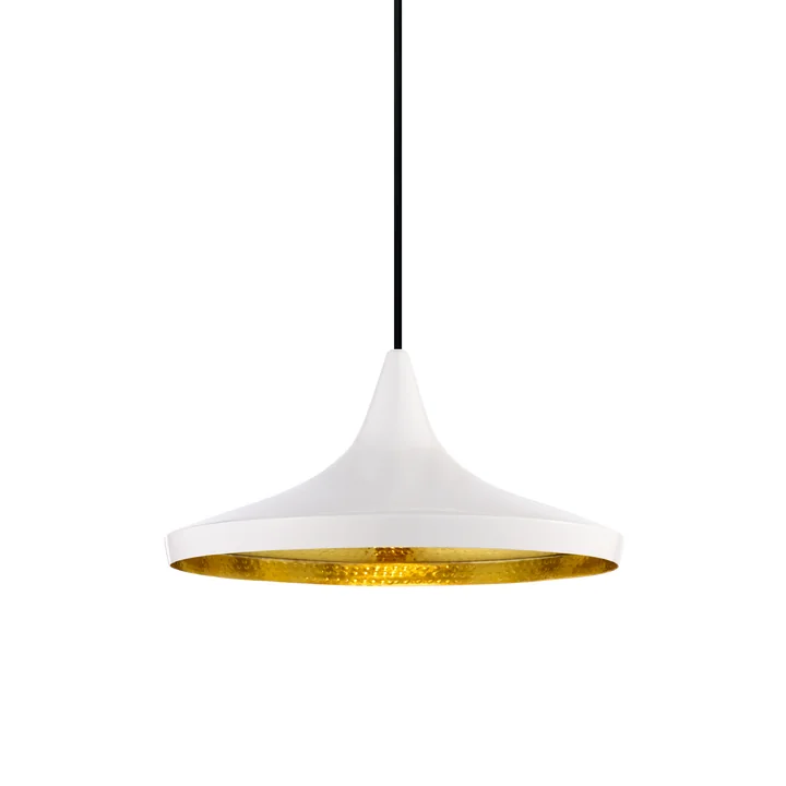 Tom Dixon - Beat Light Wide LED Suspension, blanc