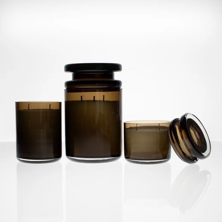 Serax - Bougie parfumée avec couvercle Zephyr, brun foncé