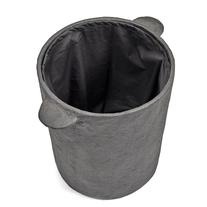 Serax - Earth Panier à linge avec sac en lin L, noir